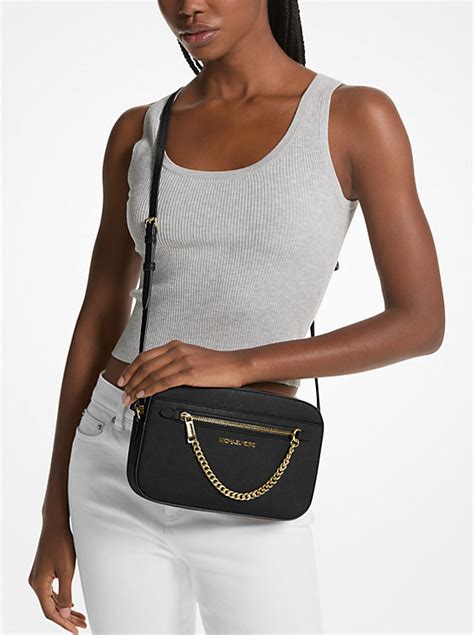 michael kors jet set small saffiano leather chain crossbody bag|Jet Set Small Saffiano Leather Chain Crossbody Bag .